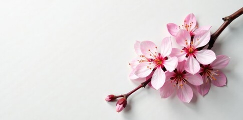 Dainty flower details on a pure white surface with fine texture, flowers, blossom, dainty