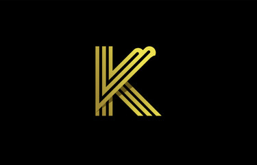 Letter K falcon logo design template