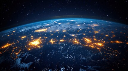 Fototapeta premium Earth at Night from Space