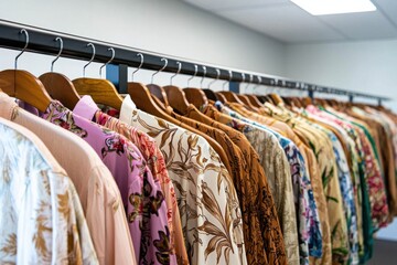 Obraz premium Circular economy in fashion, upcycled clothing, zero-waste design.