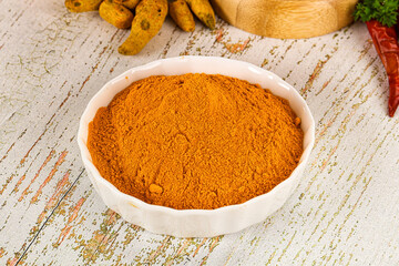 Tumeric curcuma powder for culinary