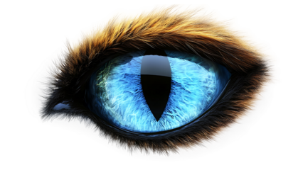 a cat eye on transparent background PNG