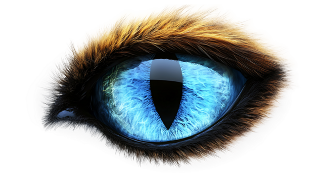 a cat eye on transparent background PNG