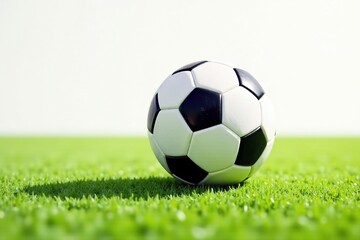 Obraz premium Brand new football against pure white backdrop , pigskin, image, leather