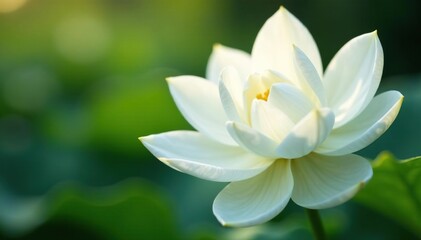 Fototapeta premium Close-up of pristine white petals, soft focus , elegance, beauty, gentle