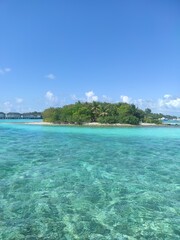 tropical beach with turquoise water