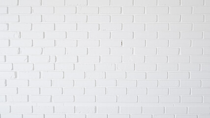Sleek White Brick Wall with Sunlight Shadows