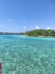 tropical beach with turquoise water