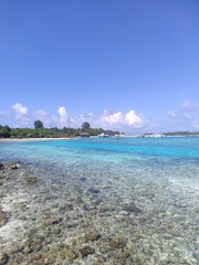 tropical beach with turquoise water