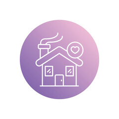 Home Sweet Home icon vector stock illustration