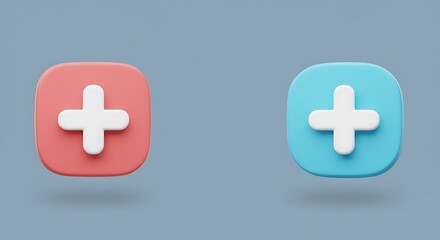 Obraz premium Plus Sign Icon Two Colors