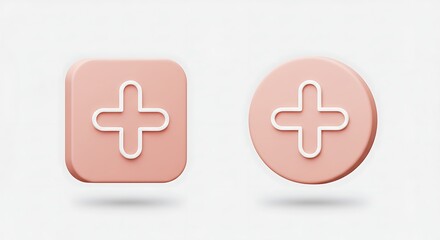 Plus Sign Square and Circle