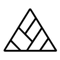 Simple Egyptian Pyramid flat black  Icon
