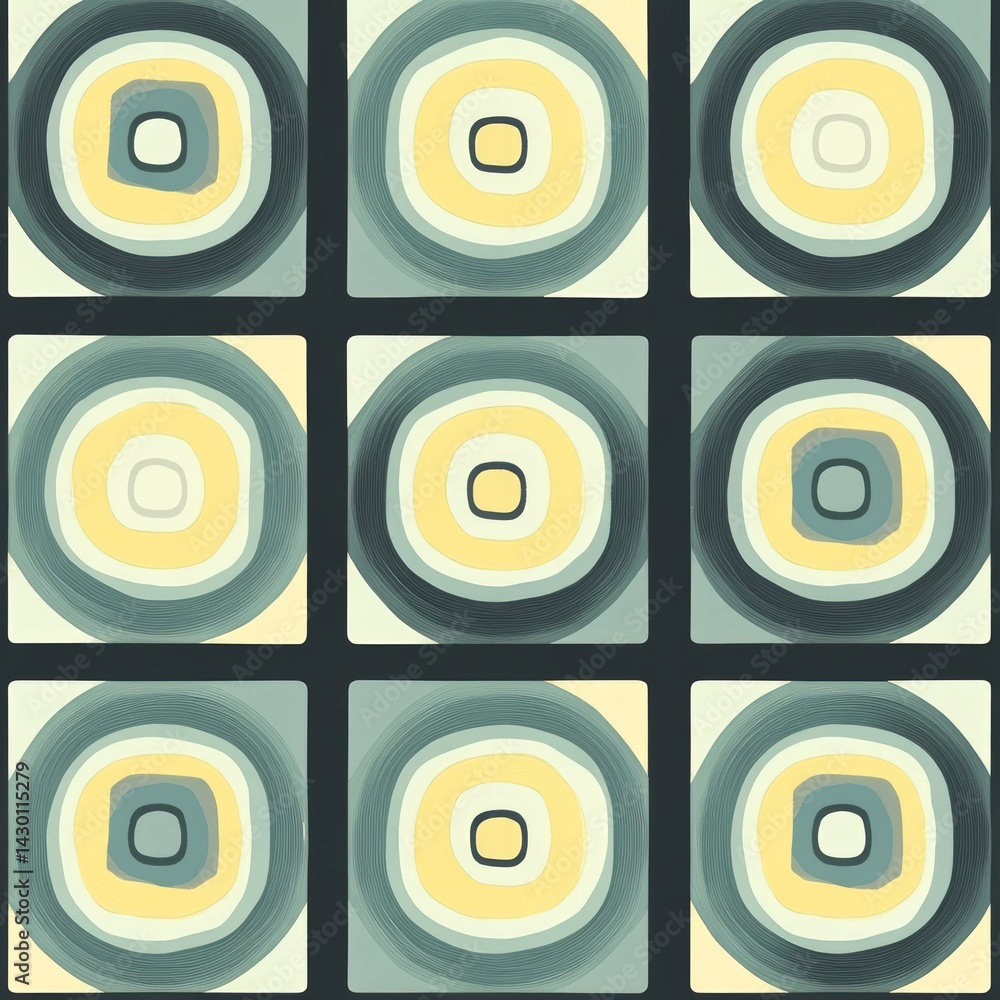 Poster geometric pattern of concentric circles