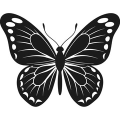 butterfly vector silhouette illustration isolated on white background