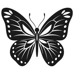 butterfly vector silhouette illustration isolated on white background
