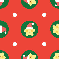 Star Santa  seamless  pattern design for background, wallpaper, textile design, fabric, card, wrapping paper, carpet, notebook, diary cover, blanket, blanket for kids, decorative and etc.
