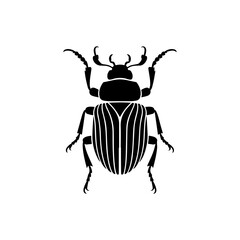 Beetle Silhouette Vector