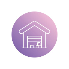 Warehouse Spaces icon vector stock illustration