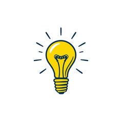 Light bulb idea illustration concept for innovation creativity and inspiration graphic design vector art