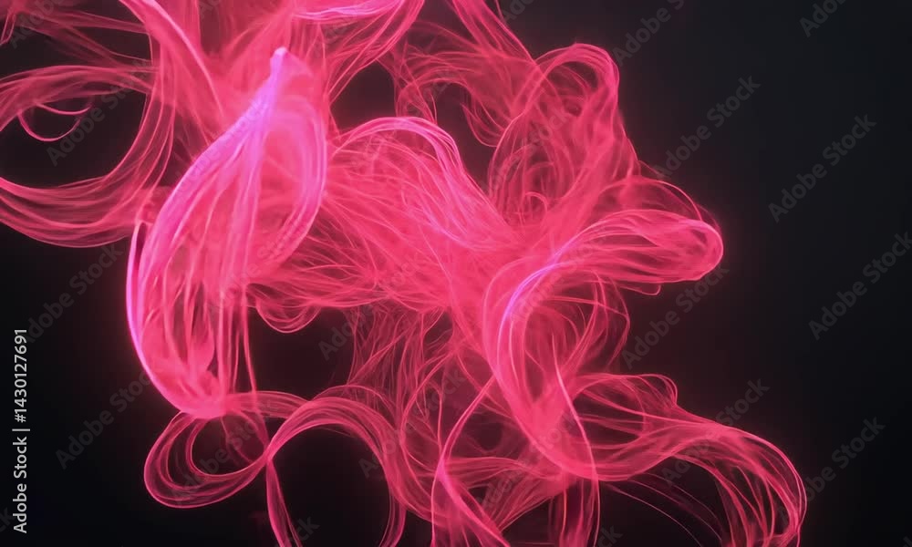 Poster glowing neon pink background loop with rhythmic pulses creating calm focus made with generative ai t