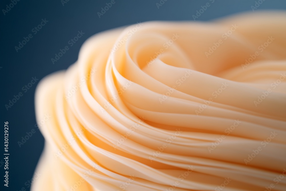 Poster Soft white light patterns twist gracefully over a dark gradient background, evoking a magical and abstract atmosphere with ample negative space on the right