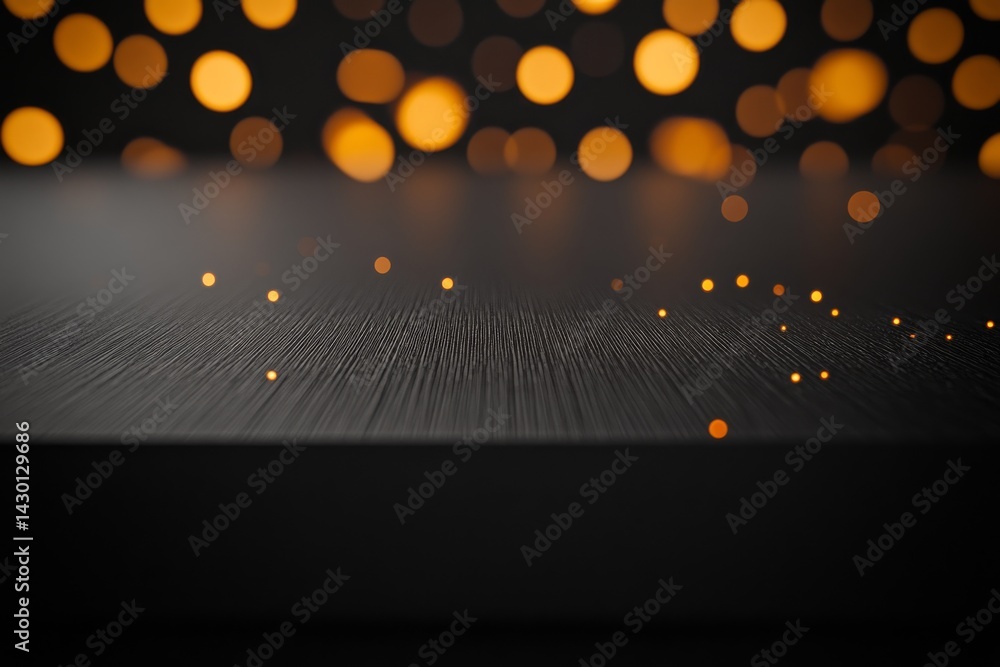 Aufkleber a computer chip is showcased on a glossy black surface, highlighted by focused studio lights that il