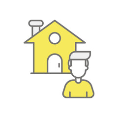 Realtor icon vector stock illustration