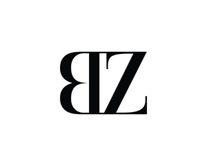 BZ logo design vector template. BZ