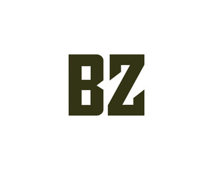 BZ logo design vector template. BZ