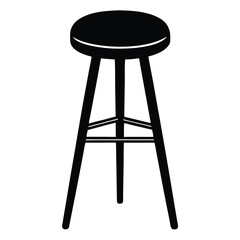 Modern Stool Vector – Minimal Furniture Illustration for Interior, Decor & Design Projects