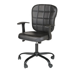 Leather office chair isolated image on white 