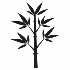 2D flat vector illustration Bamboo Tree icon isolated on a white background.