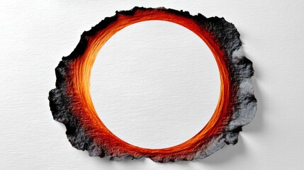 Exploring the Distinctive Aesthetic of a Circle of Burnt Paper for Creative Inspiration and Artistic Projects