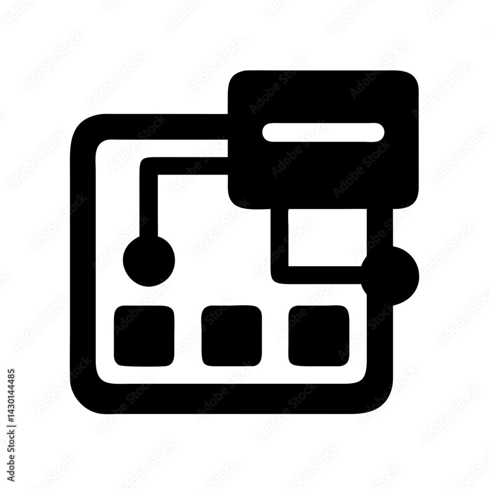 Poster ux design interface icon silhouette vector illustration on transparent background png image