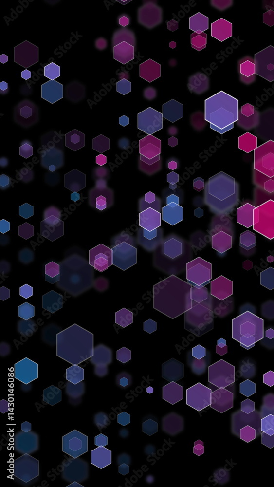Poster geometric blue violet minimal background with hexagonal texture