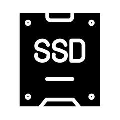 ssd disk glyph icon