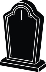 Headstone Silhouette Vector | Grave Marker, Tomb Symbol & Memorial