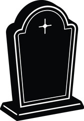 Headstone Silhouette Vector | Grave Marker, Tomb Symbol & Memorial