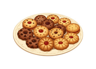 彩り豊かな焼き菓子 円形プレート盛り付け