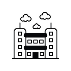 Modern Apartments icon vector stock illustration