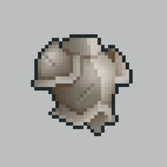 Fototapeta premium iron armor in pixel art style with isolated background