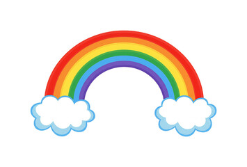 虹色鮮やか 雲間輝く虹 幸せな景色