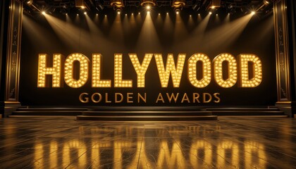 Hollywood Golden Awards Glowing Stage