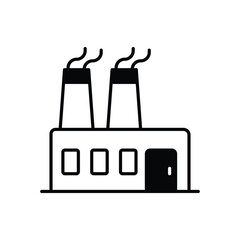 Factory icon vector stock illustration