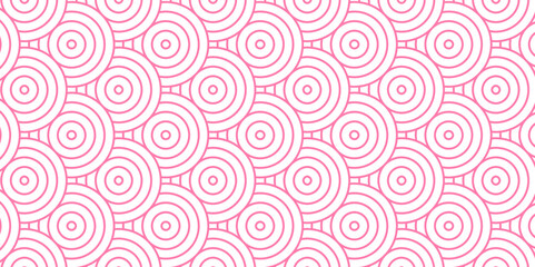 Overlapping Pattern Minimal diamond geometric waves spiral transparent and abstract circle wave line. pink seamless tile stripe geometric create retro square line pattern background.
