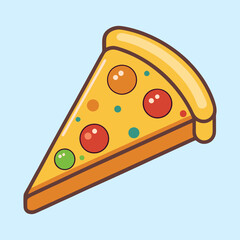 vector illustration of cheese pizza