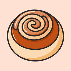 vector illustration of cinnamon roll