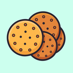 Fototapeta premium vector illustration of cookies