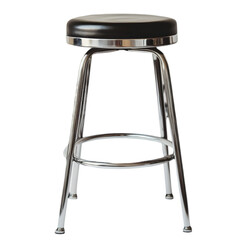 Classic Black Swivel Bar Stool with Twisted Legs transparent background